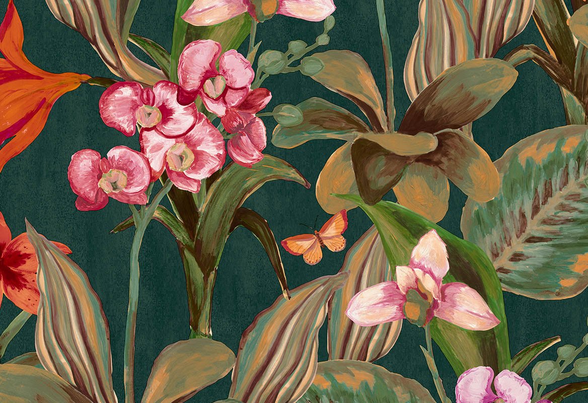HookedOnWalls Breeze Orchidea behang BR24083 - LAB COLOUR THE WORLD
