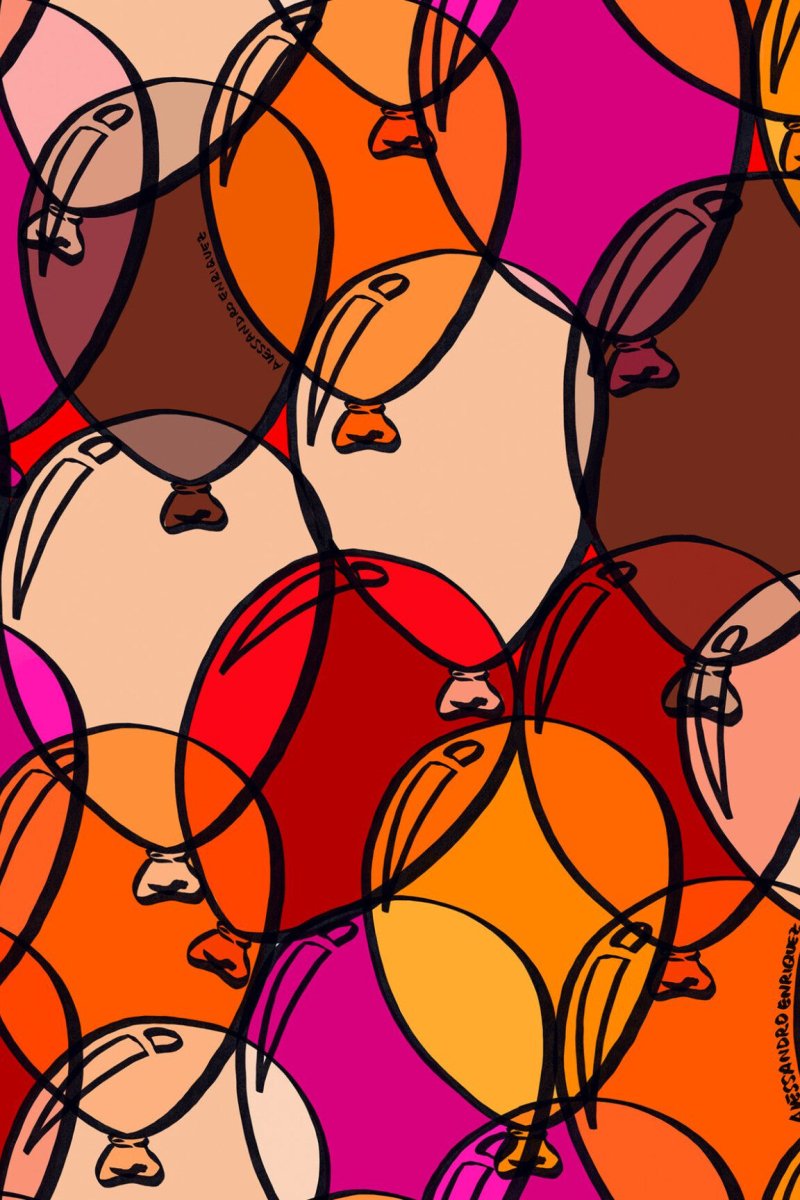 HookedOnWalls Enriquezland Balloons 1 behang 25524 - LAB COLOUR THE WORLD