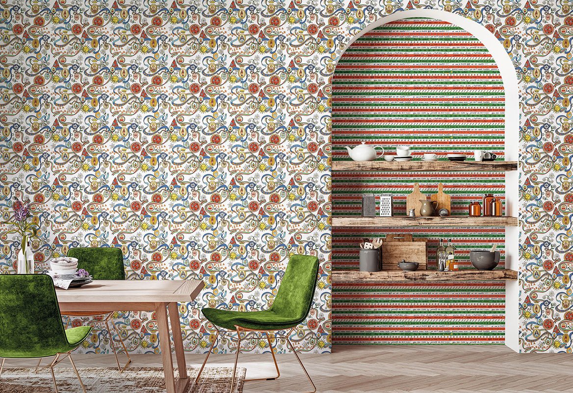 HookedOnWalls Enriquezland Pizza Margherita behang 25545 - LAB COLOUR THE WORLD