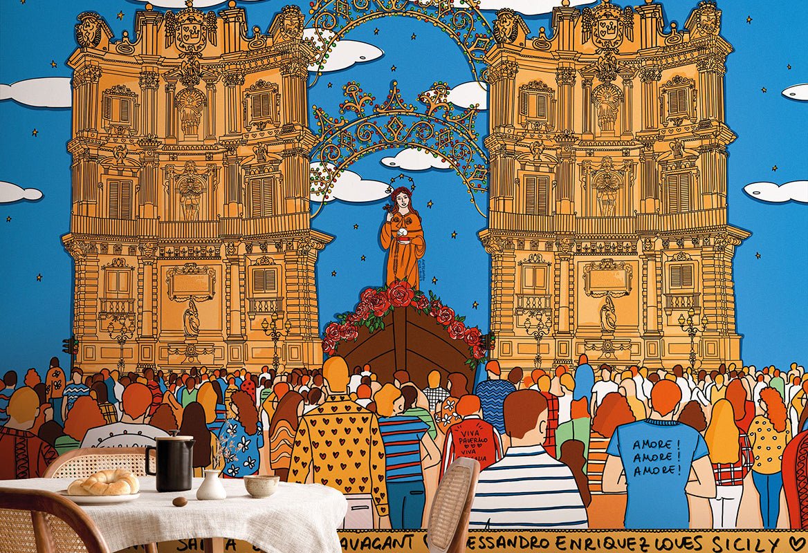 HookedOnWalls Enriquezland Santa Rosalia behang 25544 - LAB COLOUR THE WORLD