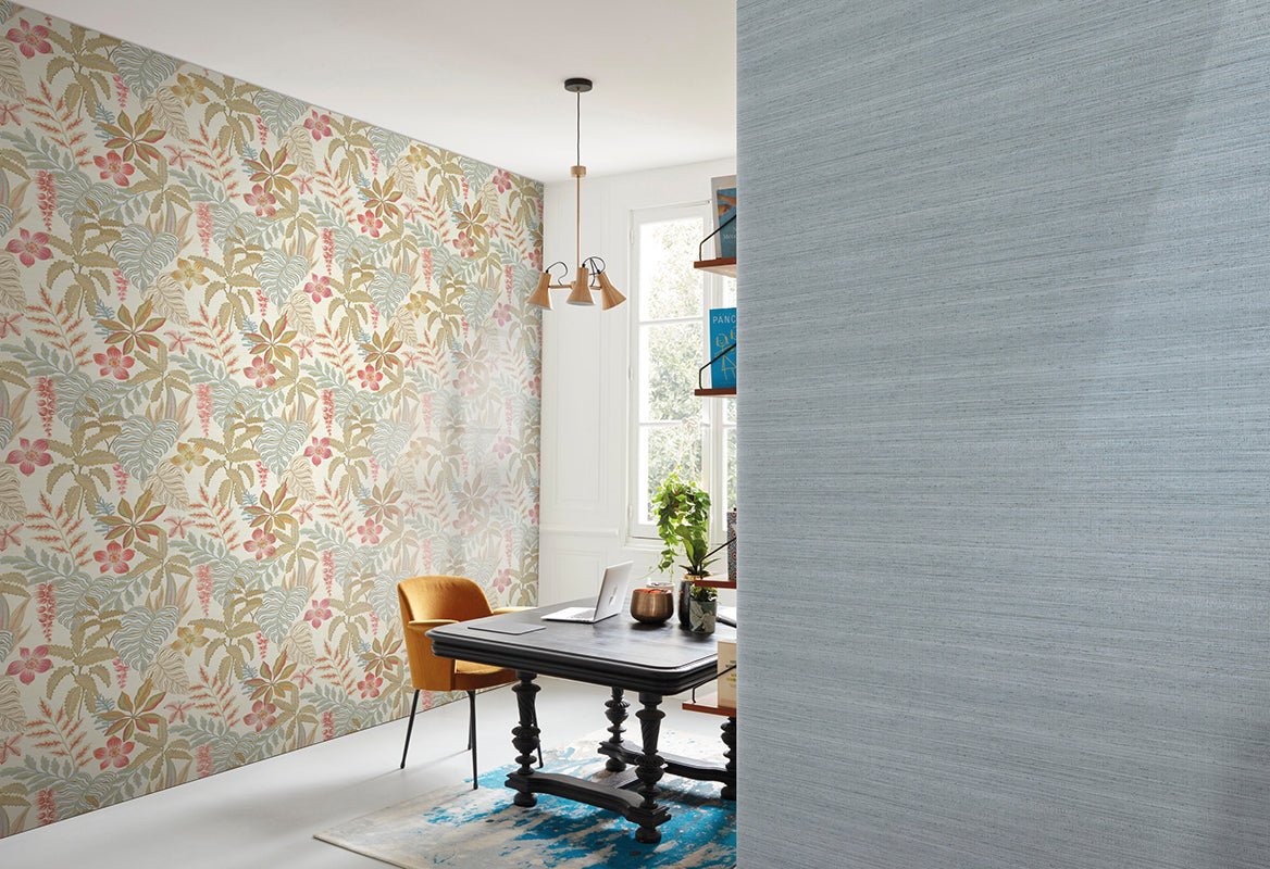 HookedOnWalls JV 602 Jaipur Uni soie Tropical behang 6840 - LAB COLOUR THE WORLD