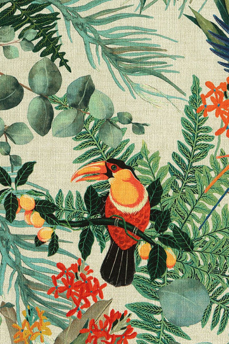 HookedOnWalls Lemuria Parrot behang 60620 - LAB COLOUR THE WORLD