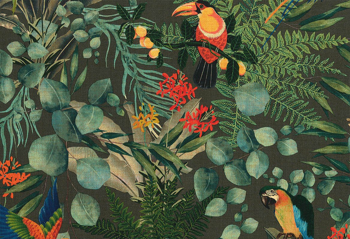 HookedOnWalls Lemuria Parrot behang 60623 - LAB COLOUR THE WORLD