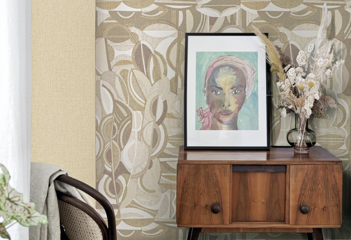 HookedOnWalls Linen Lyrics Eclettico behang 34741 - LAB COLOUR THE WORLD