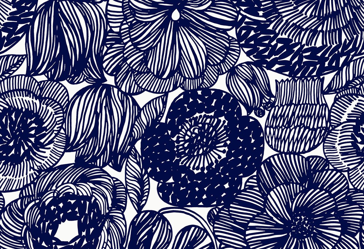 HookedOnWalls Marimekko Volume 06 Kurjenpolvi behang 25182 - LAB COLOUR THE WORLD