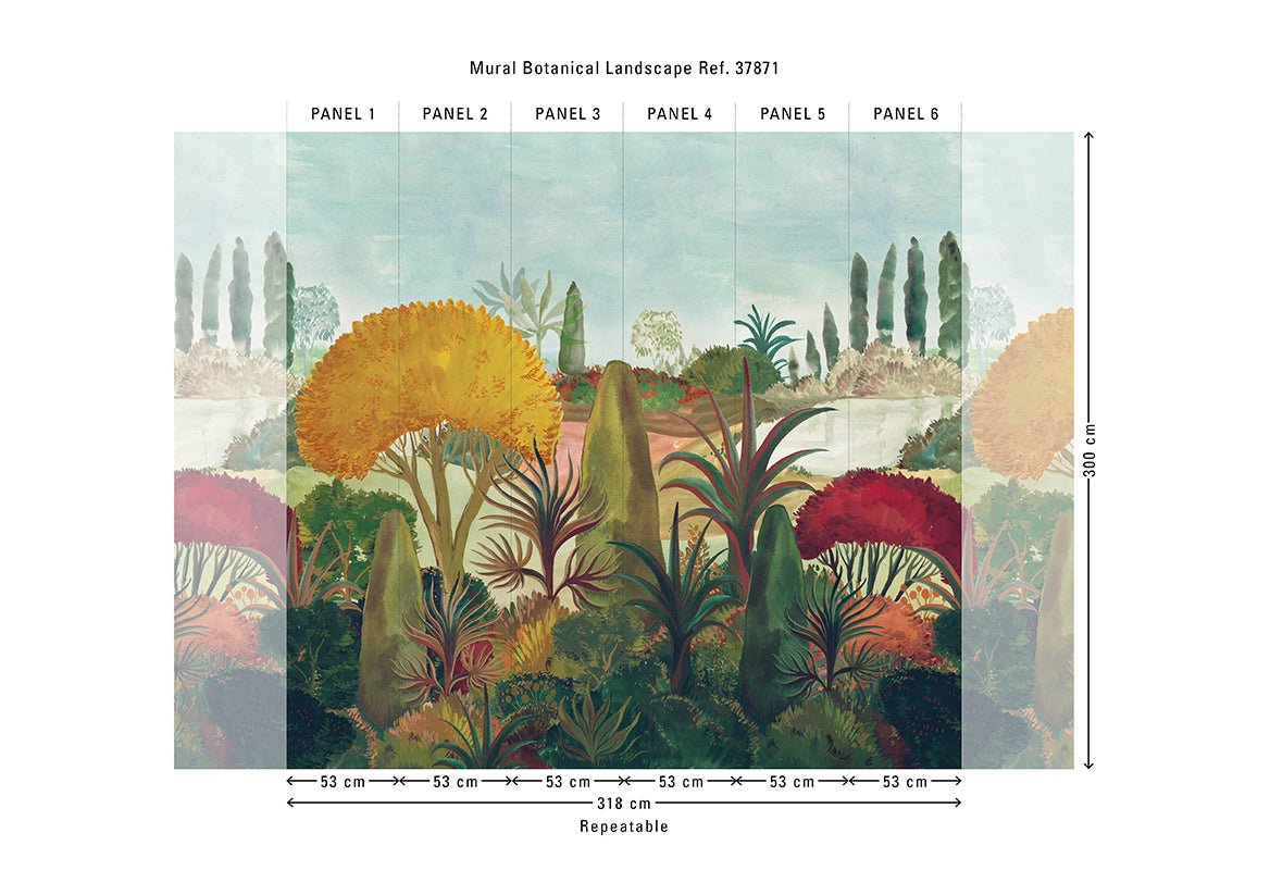 HookedOnWalls Marta Cortese Botanical Landscape behang 37871 - LAB COLOUR THE WORLD