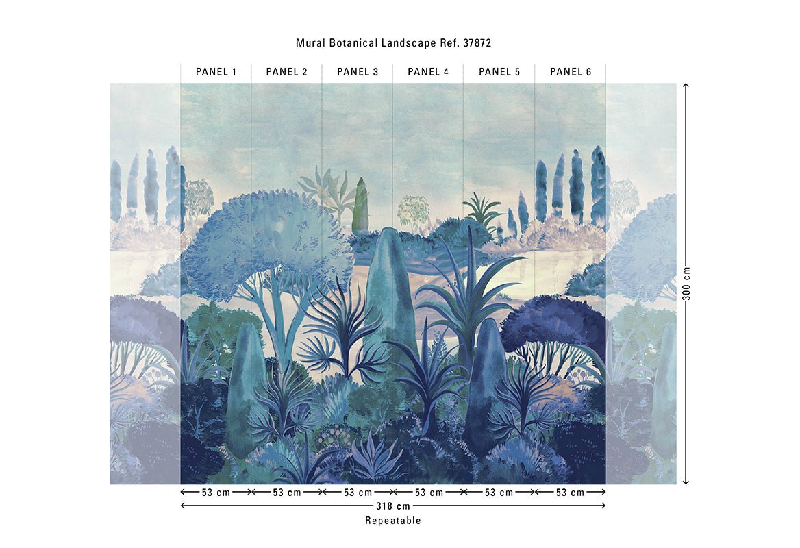 HookedOnWalls Marta Cortese Botanical Landscape behang 37871 - LAB COLOUR THE WORLD