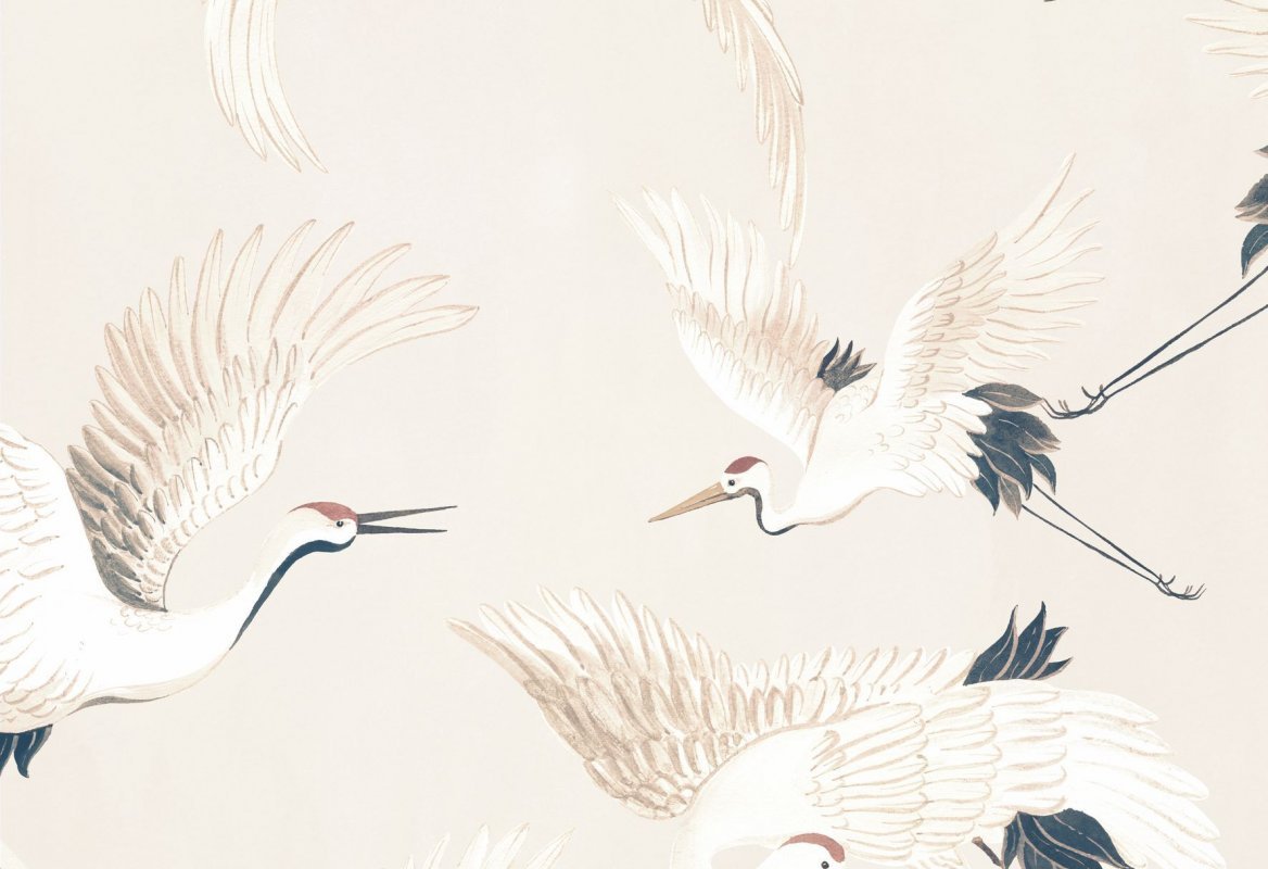 HookedOnWalls Marta Cortese Cranes behang 37820 - LAB COLOUR THE WORLD