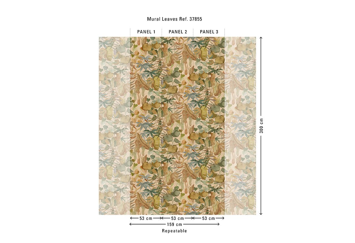 HookedOnWalls Marta Cortese Leaves behang 37856 - LAB COLOUR THE WORLD