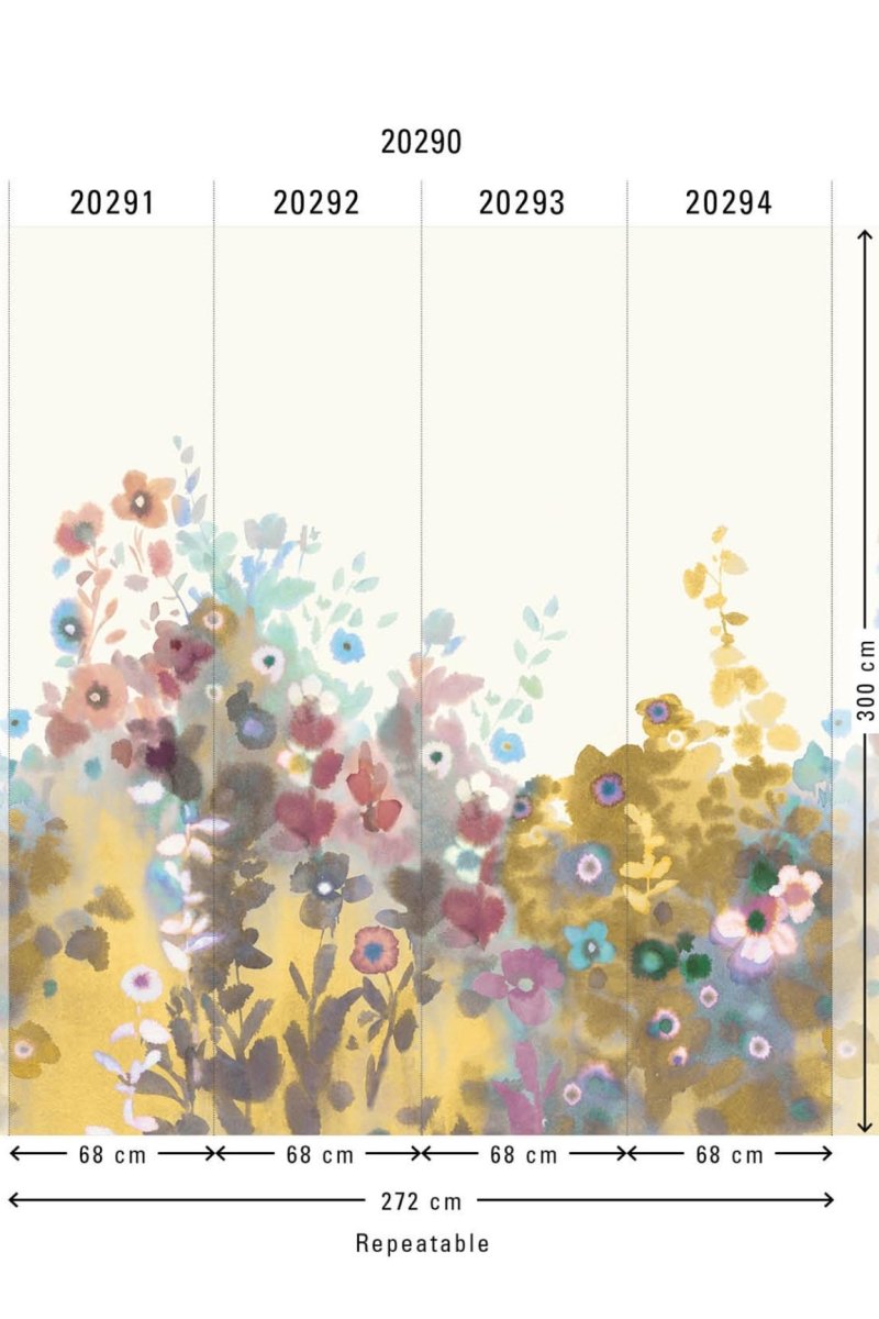 HookedOnWalls Promenade Meadow panels 20283 - LAB COLOUR THE WORLD