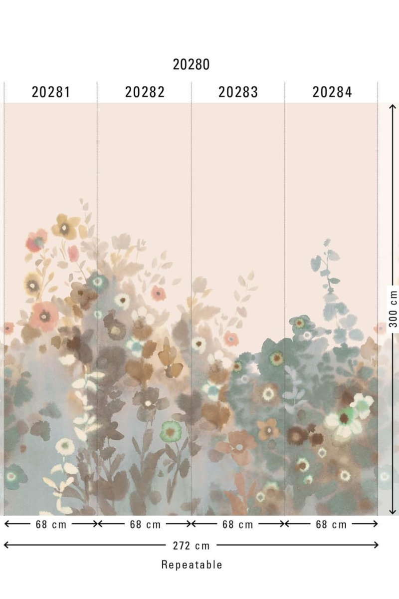 HookedOnWalls Promenade Meadow panels 20283 - LAB COLOUR THE WORLD
