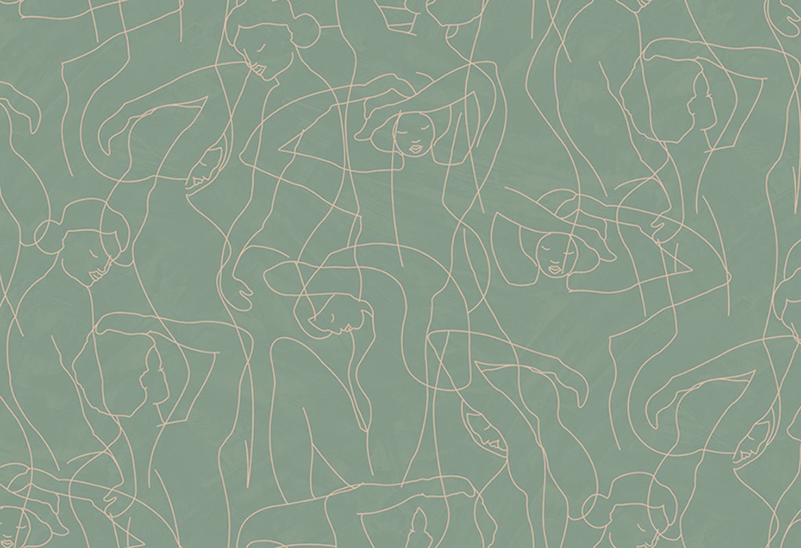 HookedOnWalls Silhouette Model Lines behang 34841 - LAB COLOUR THE WORLD