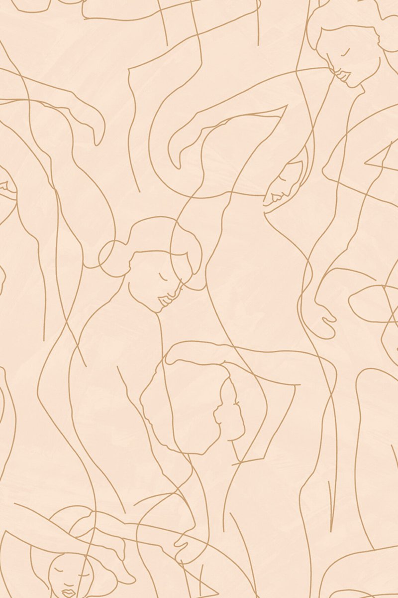 HookedOnWalls Silhouette Model Lines behang 34842 - LAB COLOUR THE WORLD
