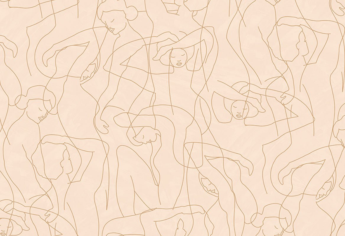 HookedOnWalls Silhouette Model Lines behang 34842 - LAB COLOUR THE WORLD