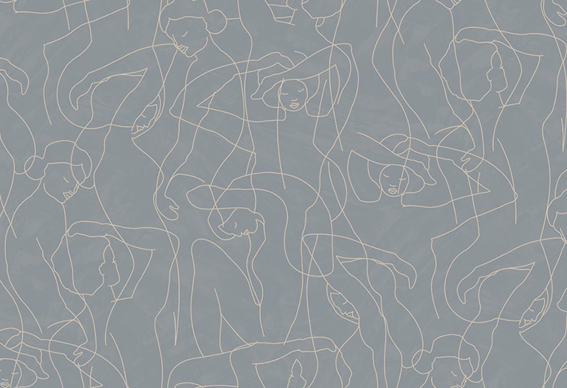 HookedOnWalls Silhouette Model Lines behang 34846 - LAB COLOUR THE WORLD