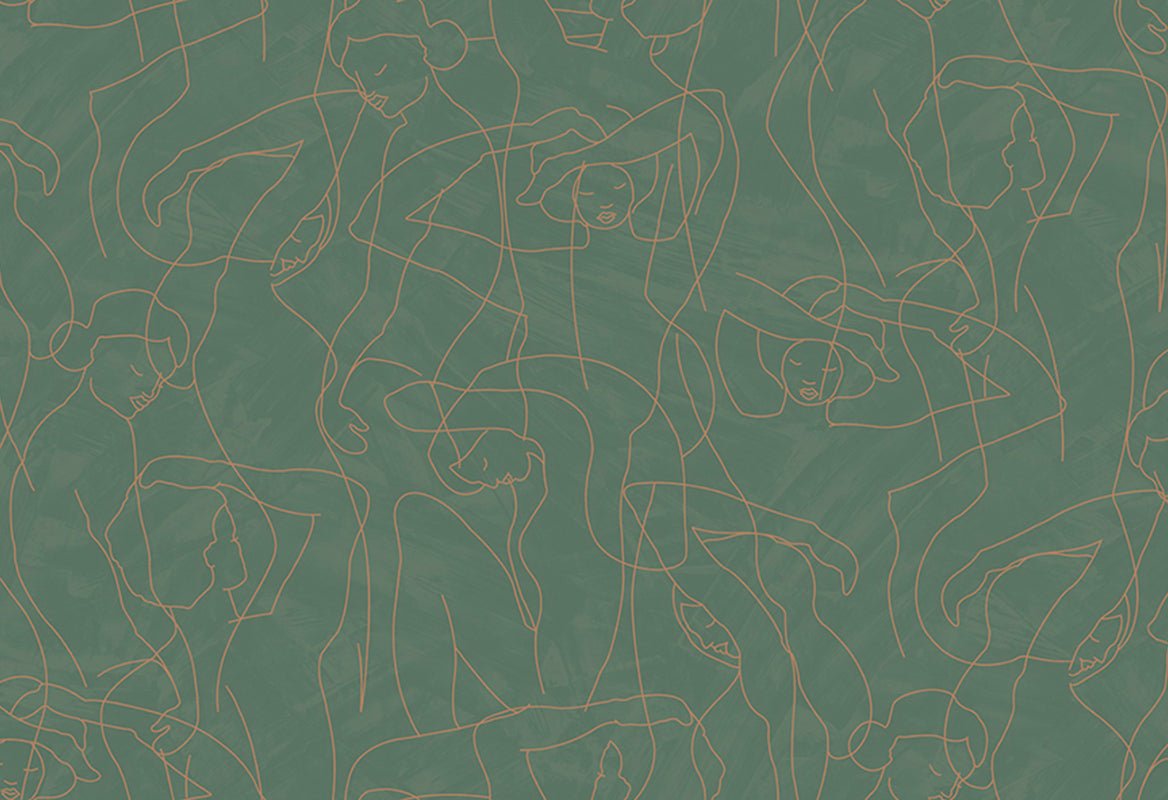 HookedOnWalls Silhouette Model Lines behang 34847 - LAB COLOUR THE WORLD