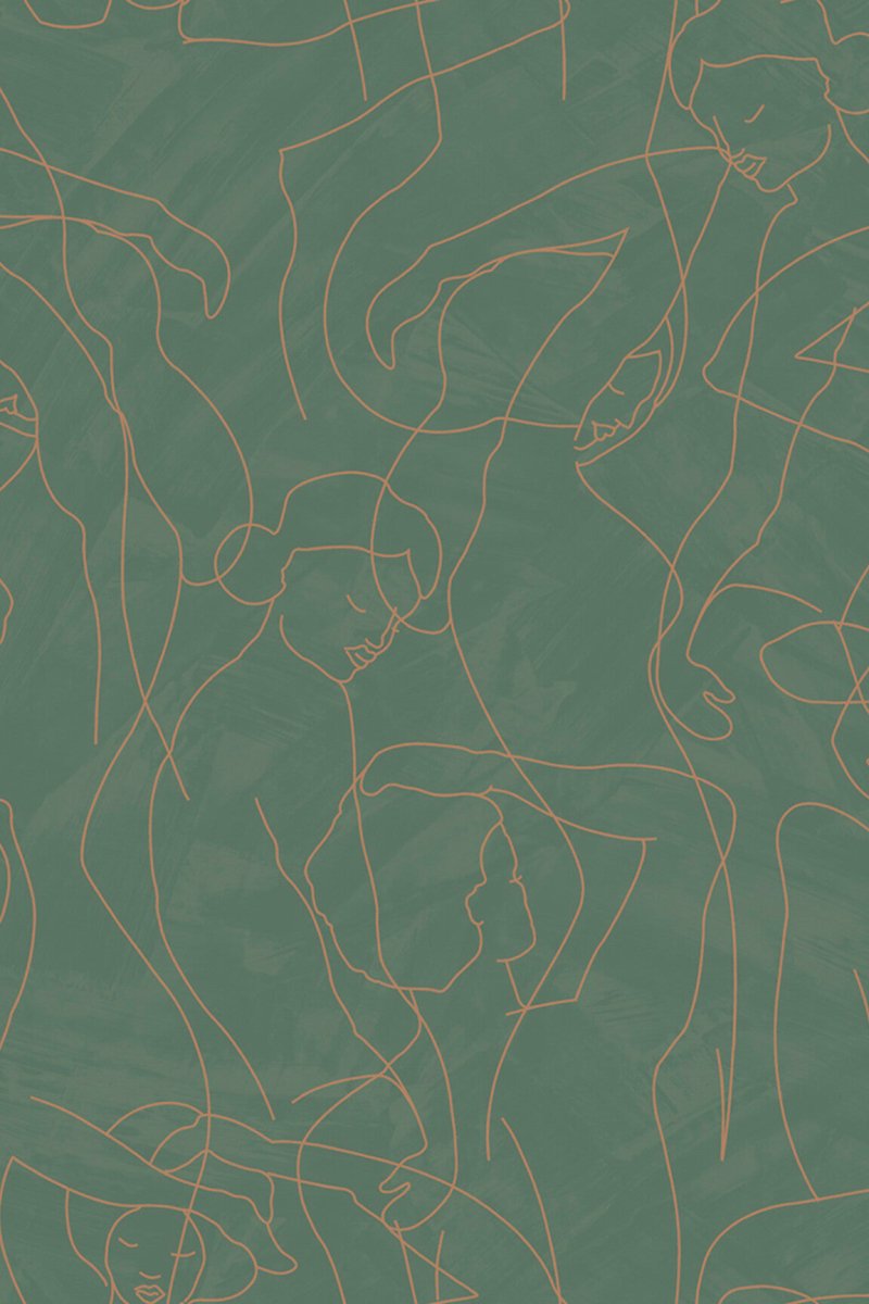 HookedOnWalls Silhouette Model Lines behang 34847 - LAB COLOUR THE WORLD