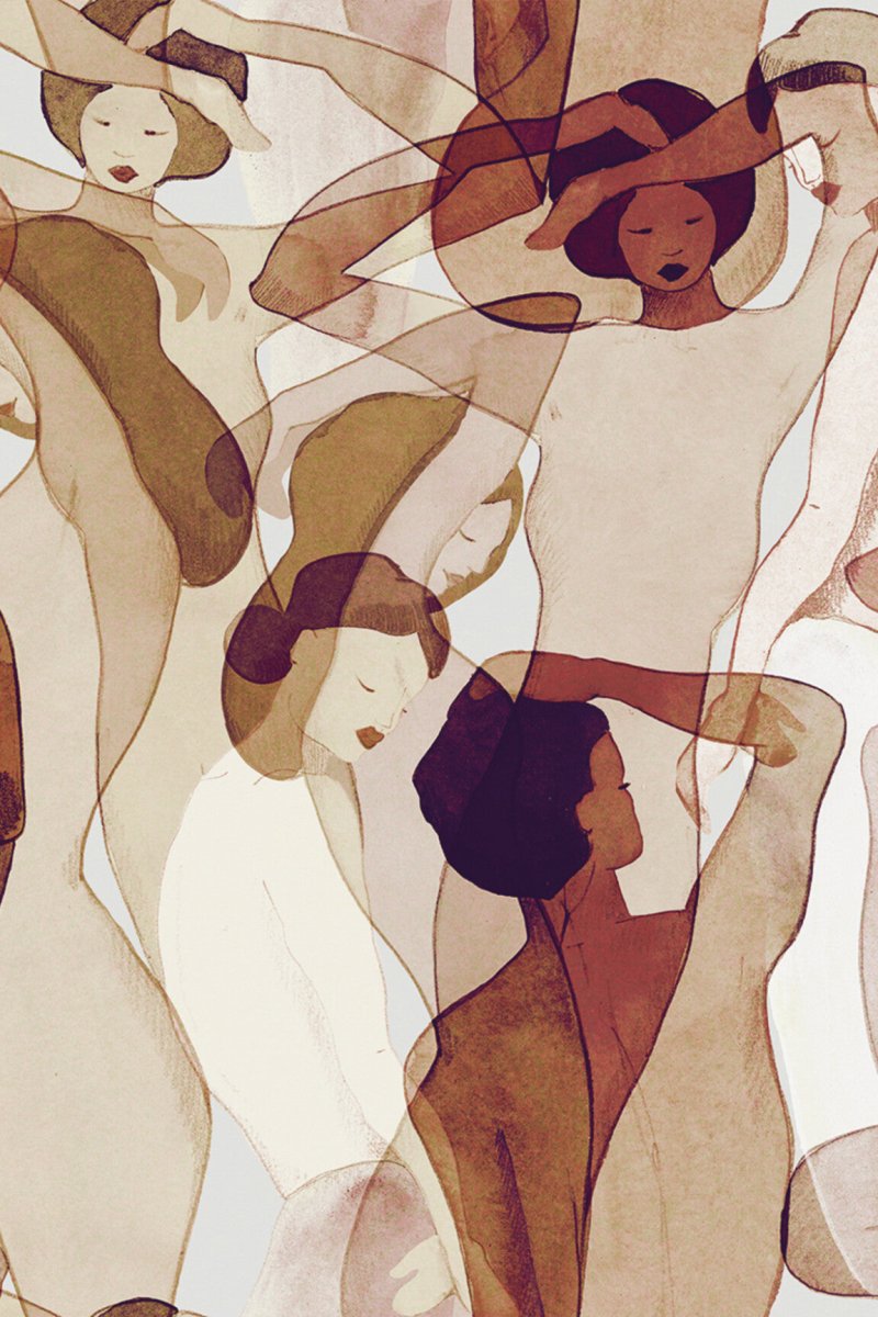 HookedOnWalls Silhouette Models behang 34870 - LAB COLOUR THE WORLD