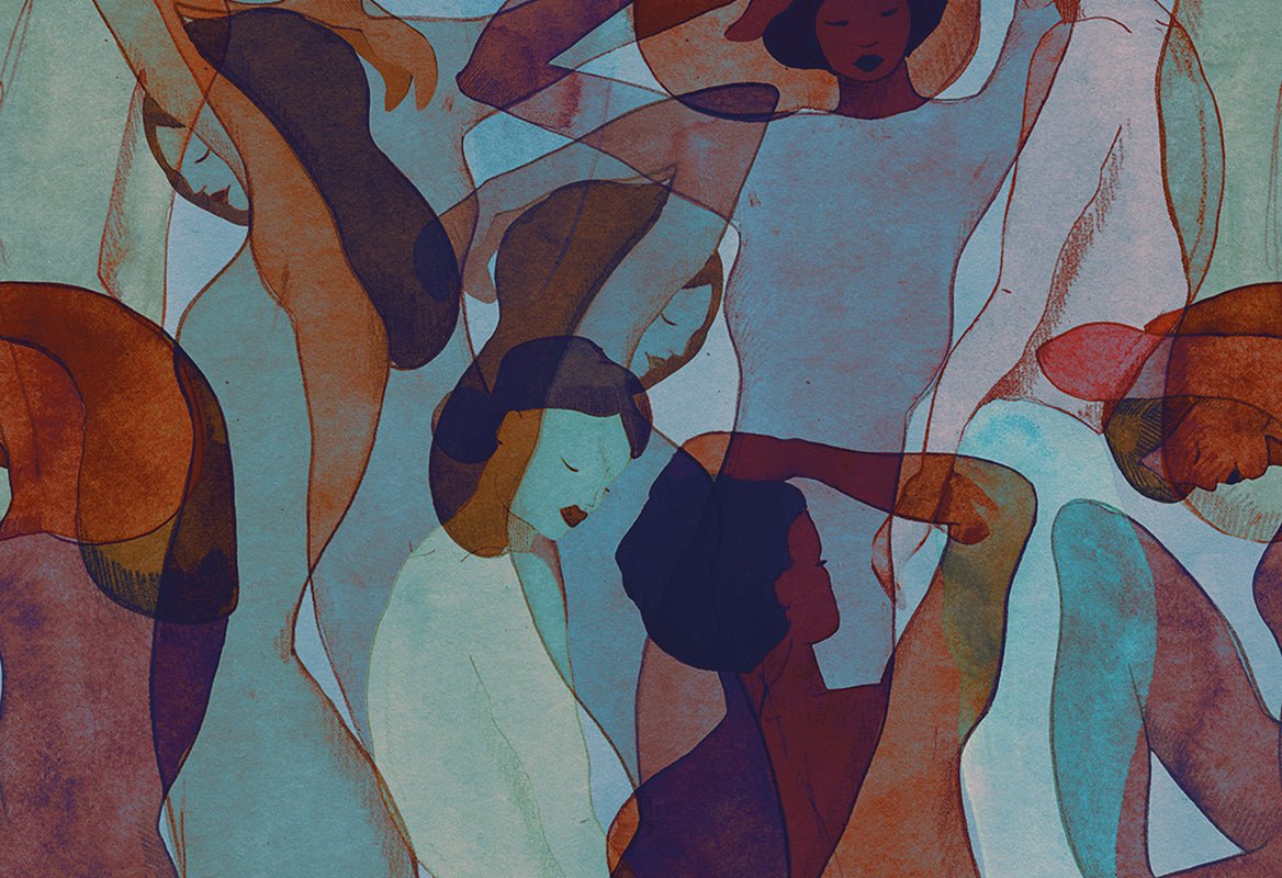 HookedOnWalls Silhouette Models behang 34871 - LAB COLOUR THE WORLD