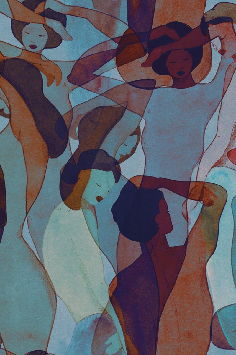 HookedOnWalls Silhouette Models behang 34871 - LAB COLOUR THE WORLD