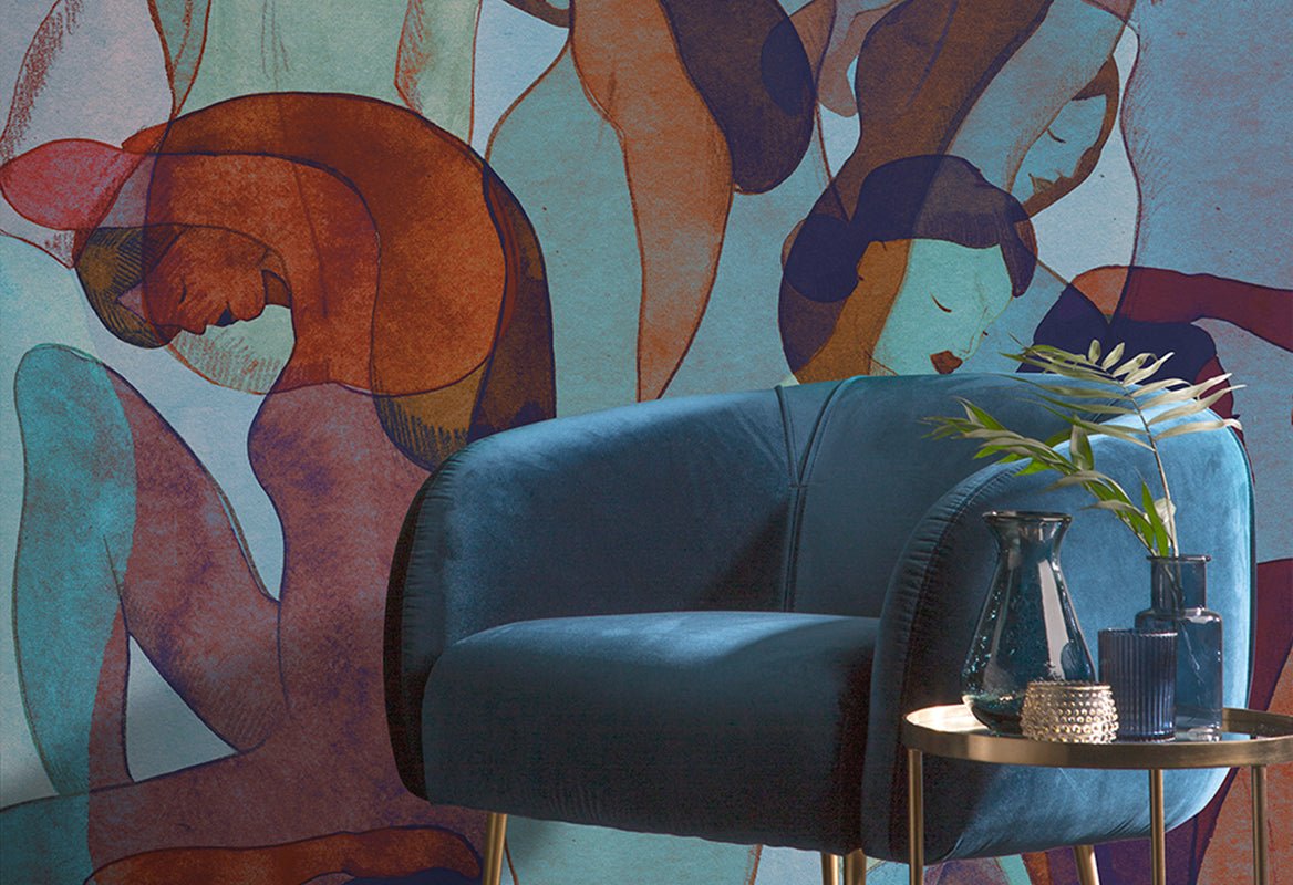 HookedOnWalls Silhouette Models behang 34871 - LAB COLOUR THE WORLD