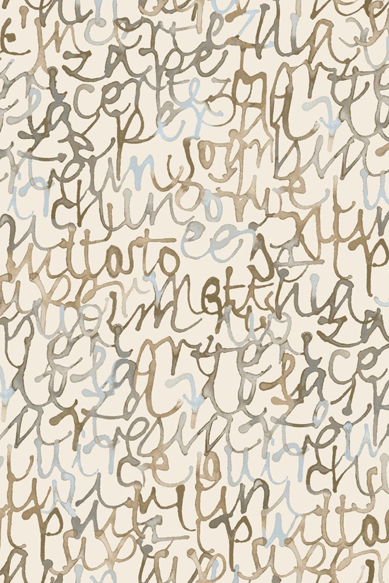 HookedOnWalls Silhouette Script behang 34863 - LAB COLOUR THE WORLD