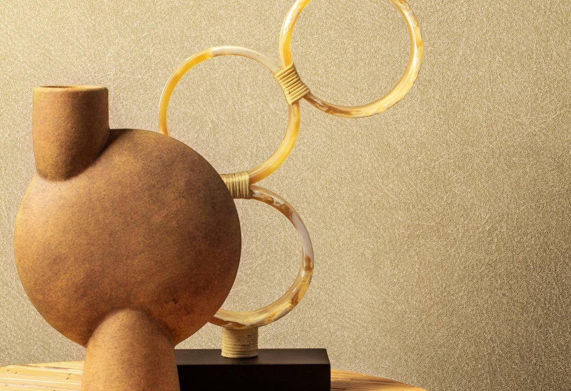 HookedOnWalls Tahiti Leather plain behang TA25025 - LAB COLOUR THE WORLD