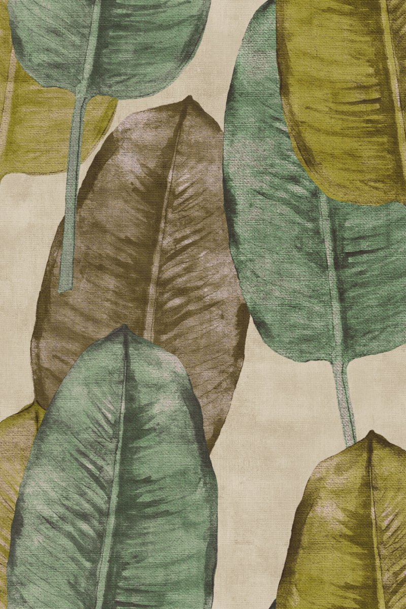 HookedOnWalls Tahiti Rubber tree behang TA25081 - LAB COLOUR THE WORLD