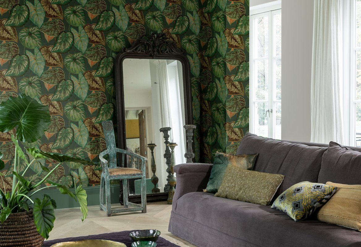 HookedOnWalls Tahiti Tropical leaves behang TA25051 - LAB COLOUR THE WORLD