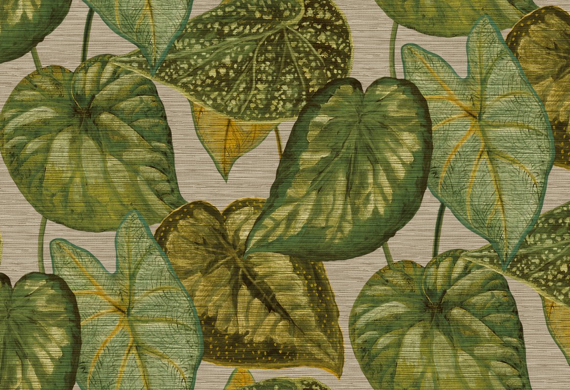 HookedOnWalls Tahiti Tropical leaves behang TA25052 - LAB COLOUR THE WORLD