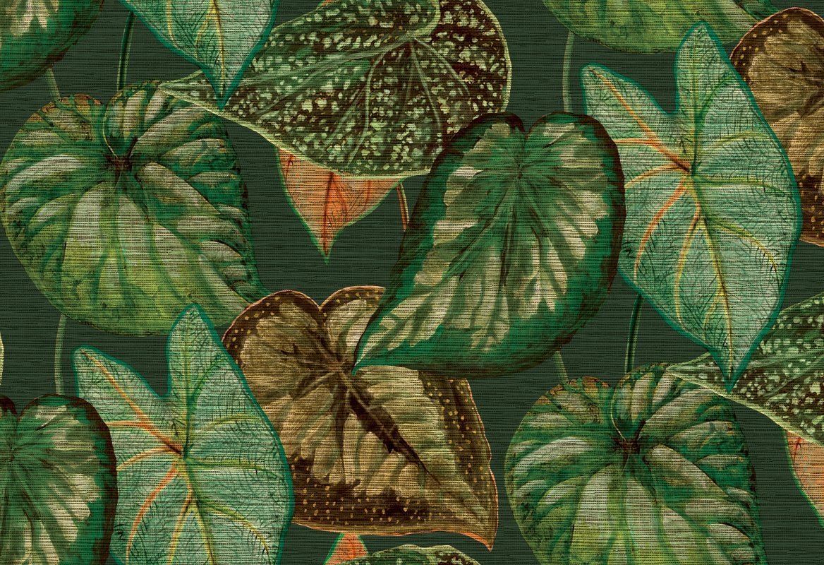 HookedOnWalls Tahiti Tropical leaves behang TA25054 - LAB COLOUR THE WORLD