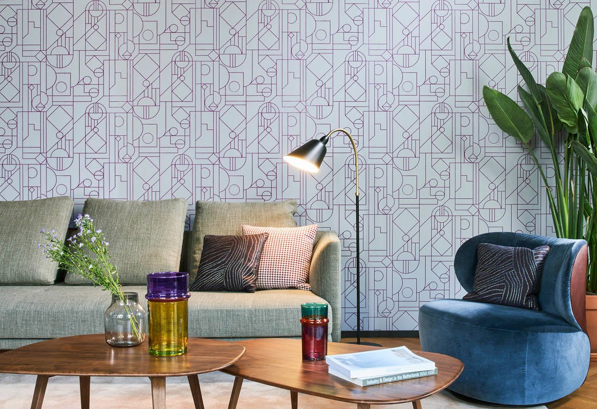 HookedOnWalls Tinted Tiles Lush behang 29012 - LAB COLOUR THE WORLD