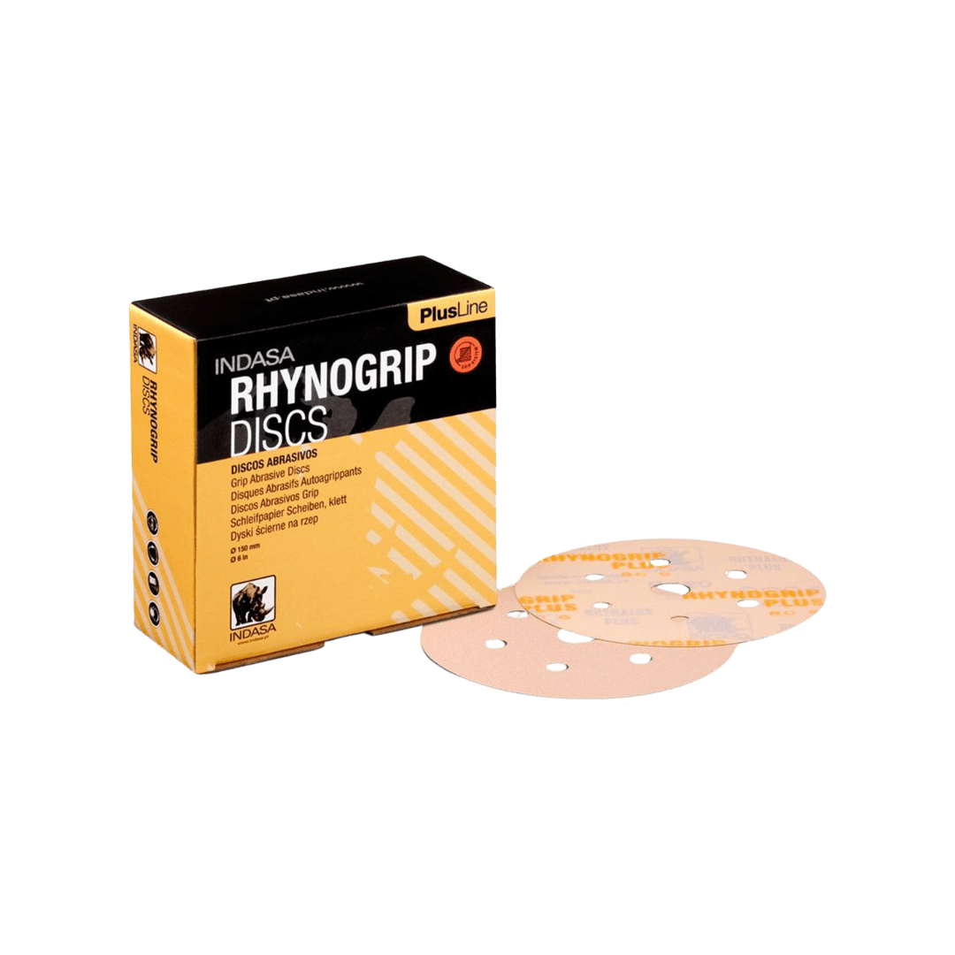 Indasa Rhynogrip plusLine schuurpapier schijf multi hole 150 mm 50 stuks - LAB COLOUR THE WORLD