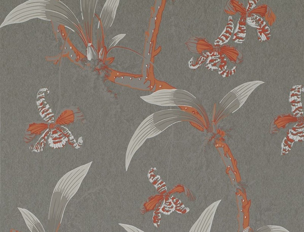 Jim Thompson Mandarin Orchids Behang JT021017003 - LAB COLOUR THE WORLD