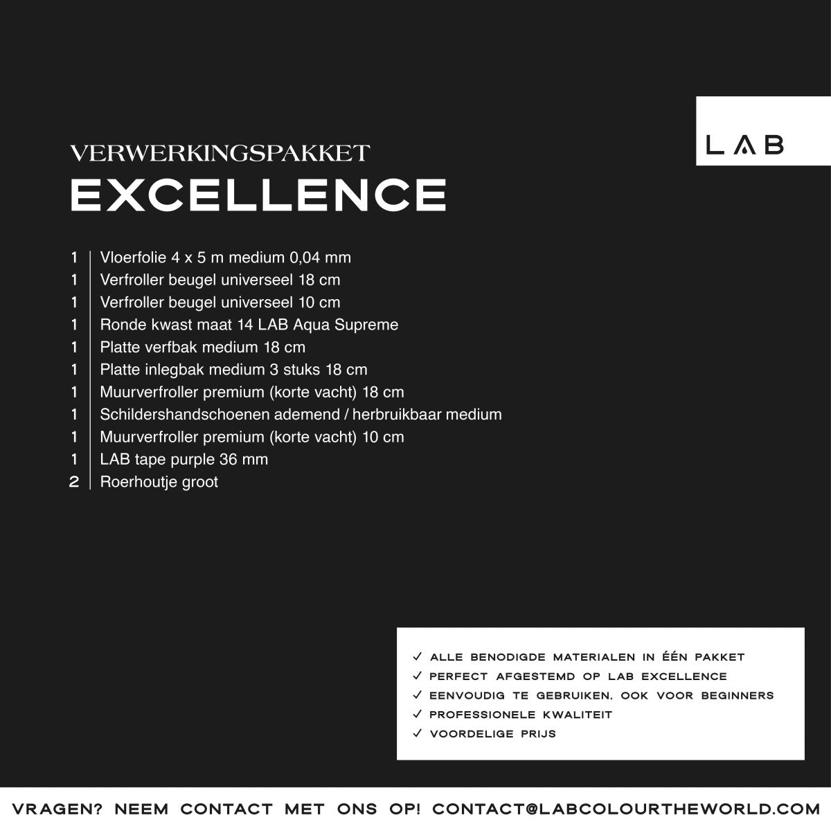LAB excellence verwerkingspakket - LAB COLOUR THE WORLD