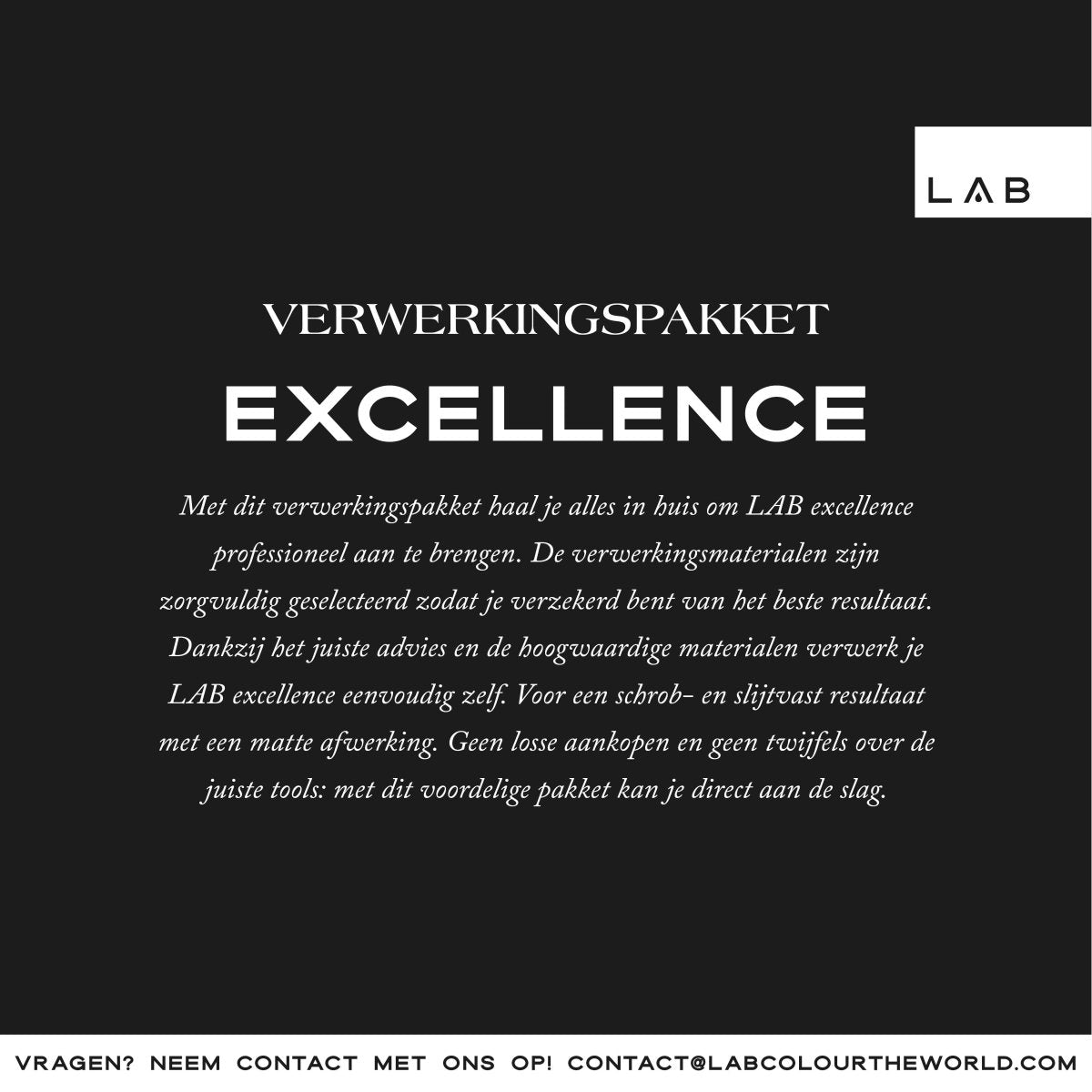 LAB excellence verwerkingspakket - LAB COLOUR THE WORLD