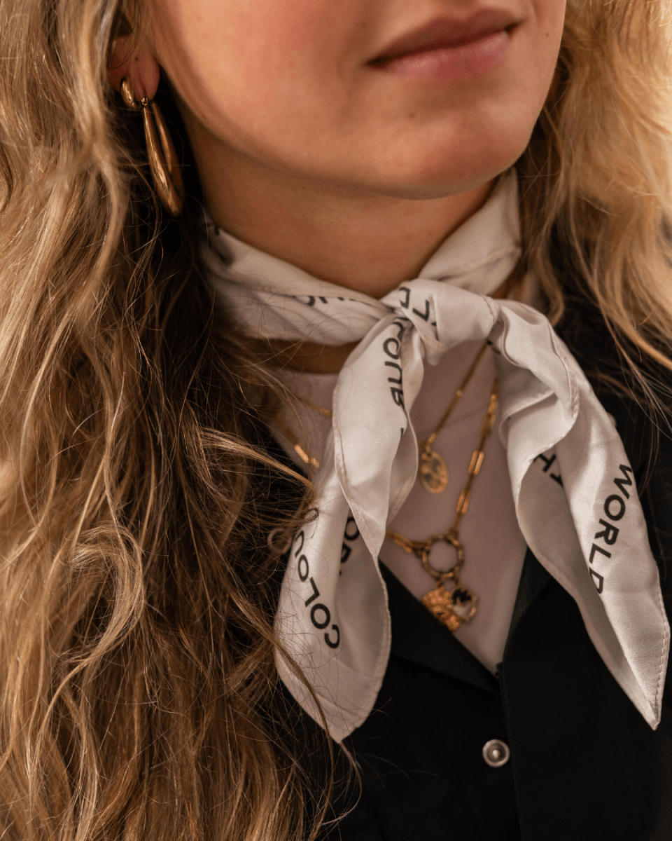 LAB SILK LOGO SCARF - LAB COLOUR THE WORLD