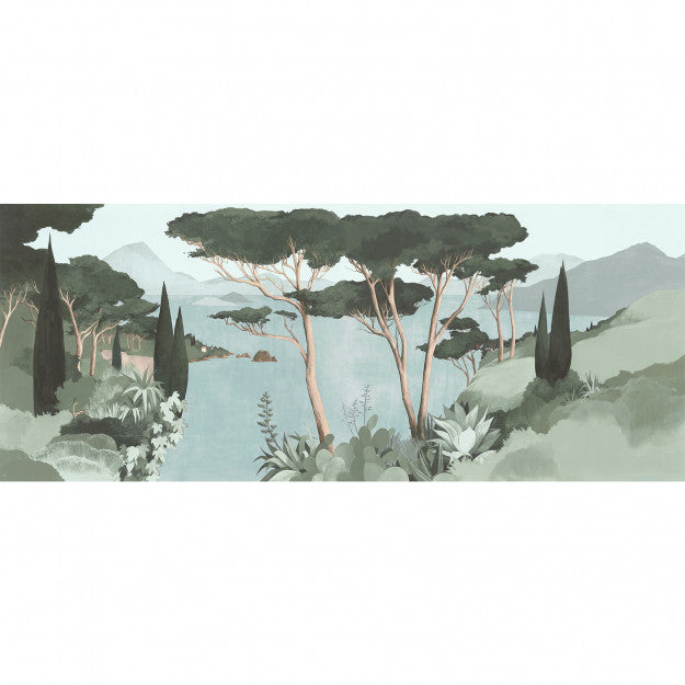 Les Dominotiers Lago Di Garda Green Green Behang DOM 516