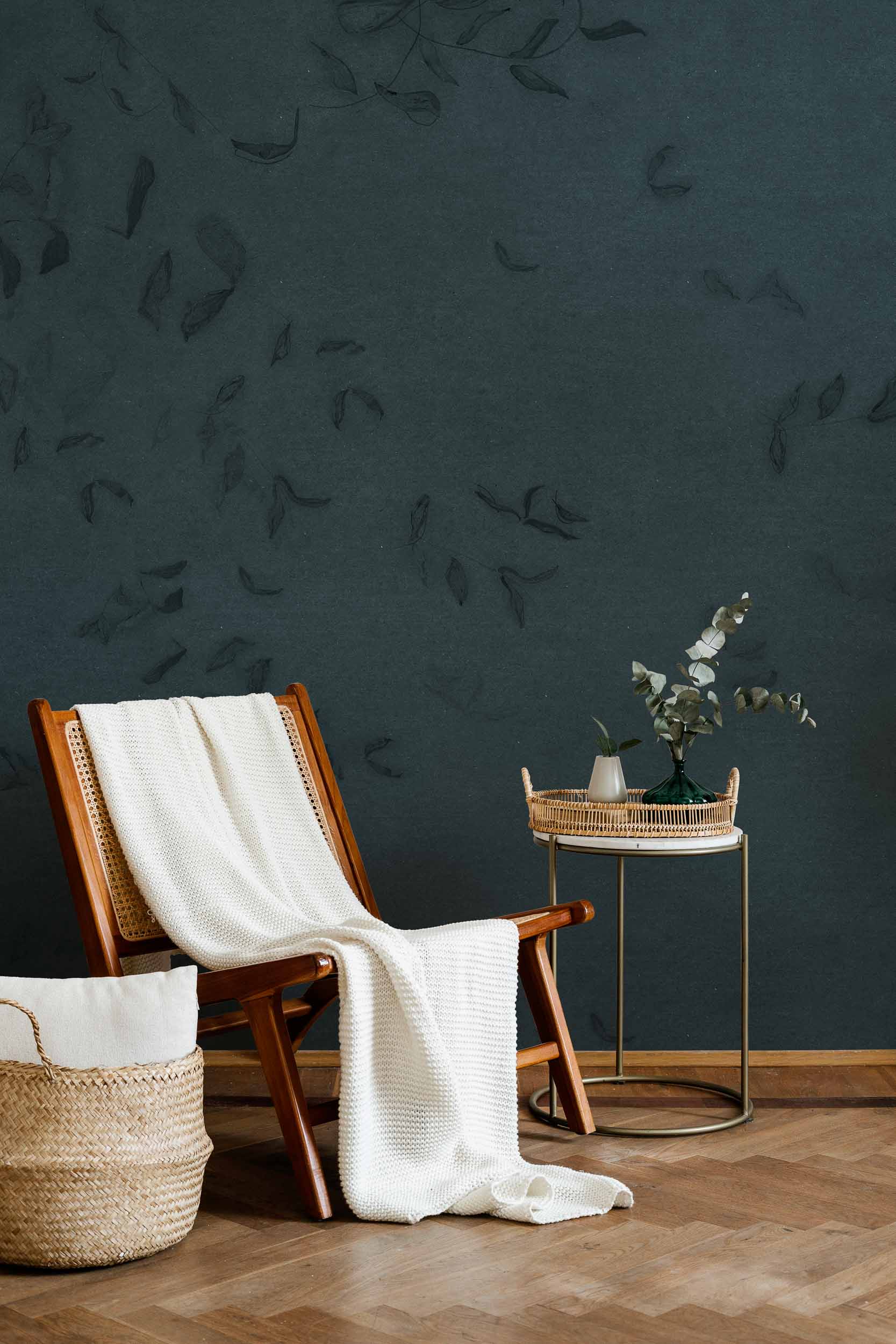 Coordonné Central Saint Martins – Rest Time Leaves reflection behang A00942 sfeer afbeelding 1