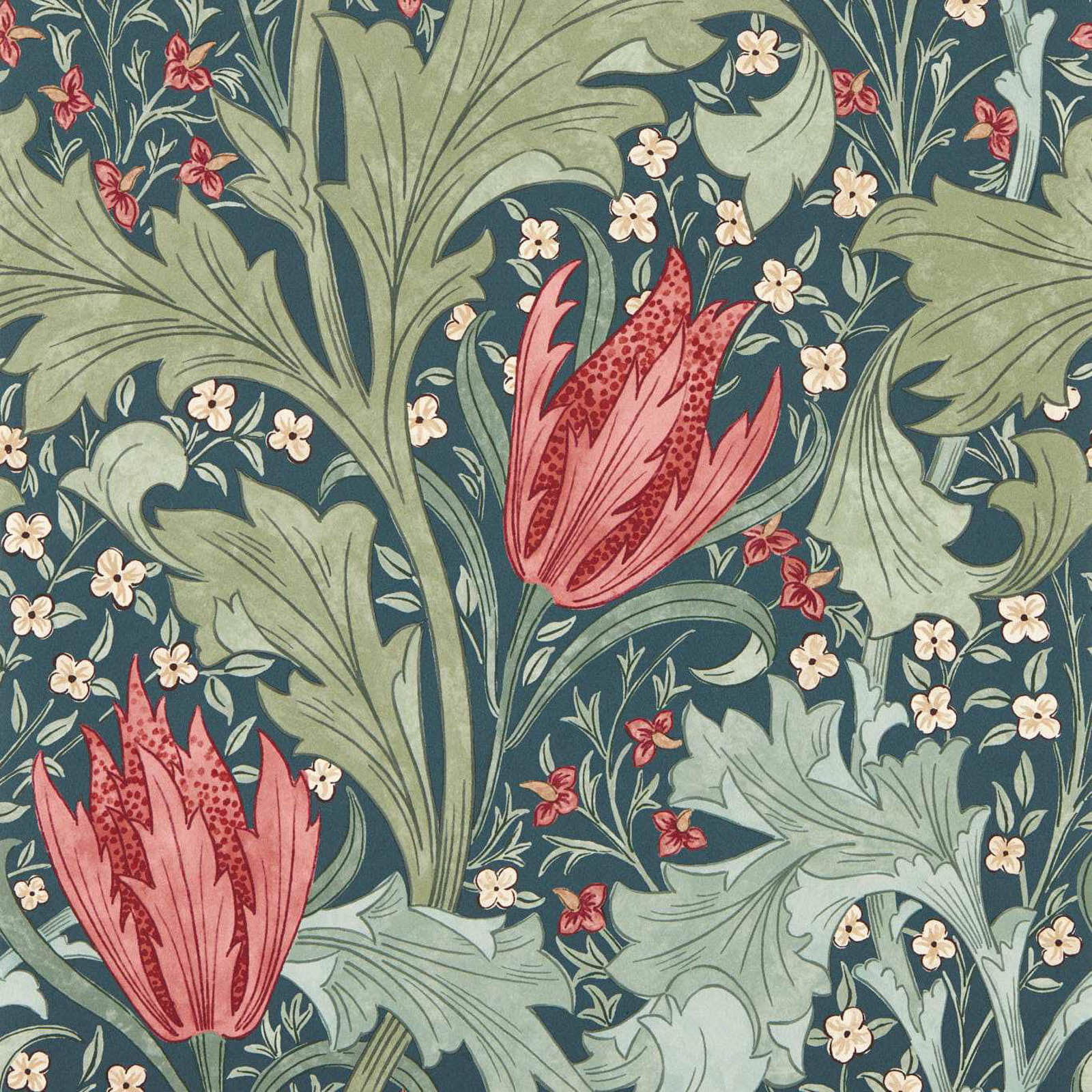 Morris & Co. Lent Lily Behang 217595 - LAB COLOUR THE WORLD