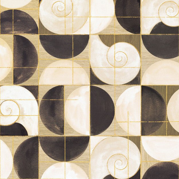 Les Dominotiers Ammonis Or Behang DOM 4012 - LAB COLOUR THE WORLD