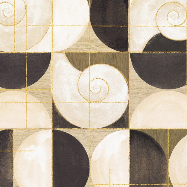 Les Dominotiers Ammonis Or Behang DOM 4012 - LAB COLOUR THE WORLD