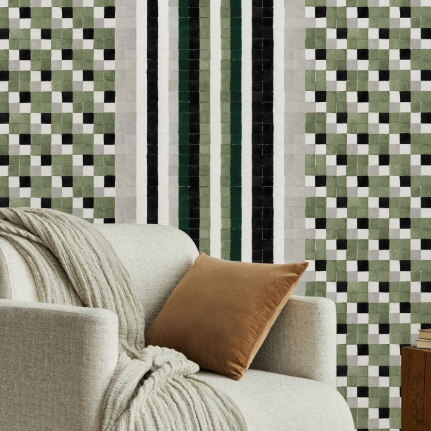 Les Dominotiers Athena Vert Behang DOM 4005 - LAB COLOUR THE WORLD