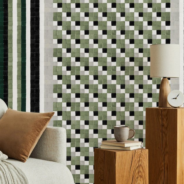 Les Dominotiers Athena Vert Behang DOM 4005 - LAB COLOUR THE WORLD