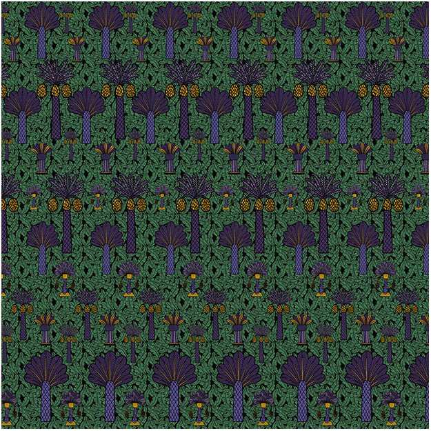 Les Dominotiers Baga Violet Behang DOM 162-3 - LAB COLOUR THE WORLD
