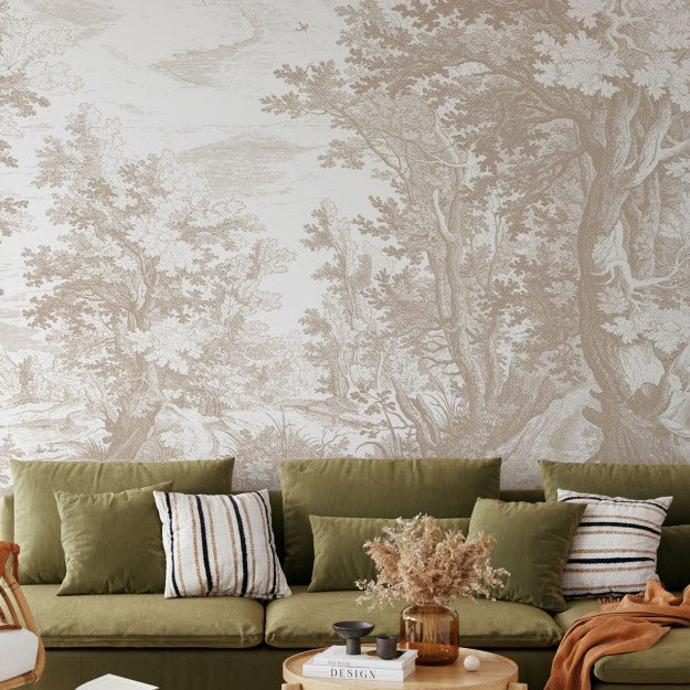 Les Dominotiers Brushwood warm Behang DOM 5131 - LAB COLOUR THE WORLD