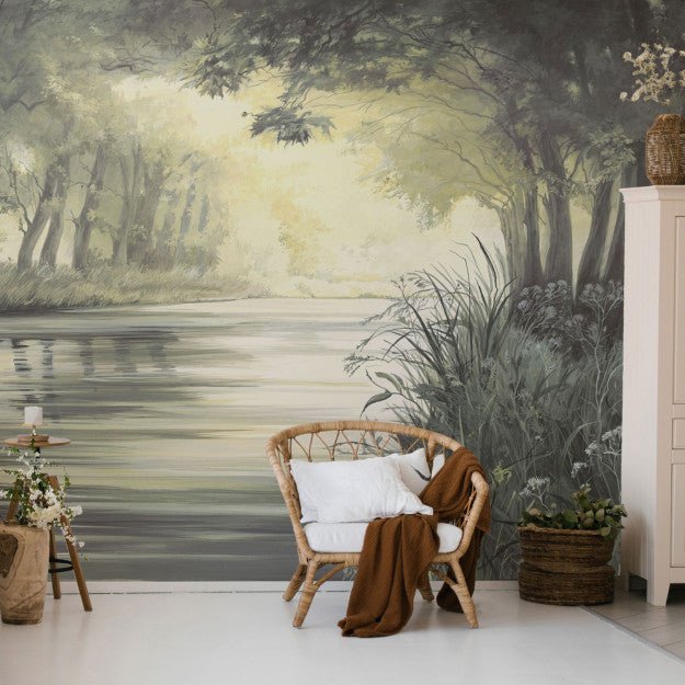 Les Dominotiers Canal paisible Behang DOM 5130 - LAB COLOUR THE WORLD