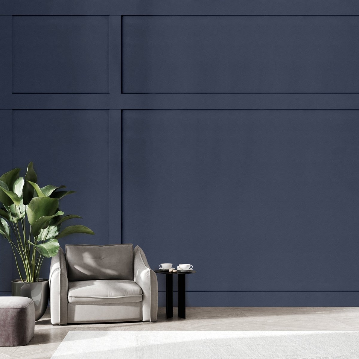 Les Dominotiers Charles Navy Wandpaneel DOM 2038 - LAB COLOUR THE WORLD