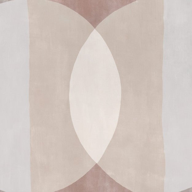 Les Dominotiers Circles Beige / Grey / Terracota Behang DOM 700 - LAB COLOUR THE WORLD