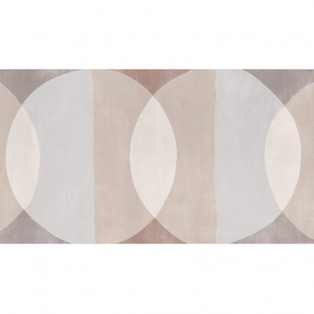 Les Dominotiers Circles Beige / Grey / Terracota Behang DOM 700 - LAB COLOUR THE WORLD